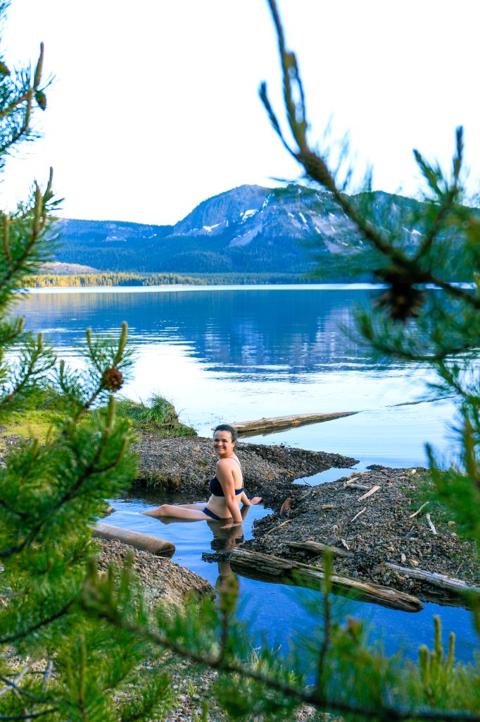 Paulina Lake Hot Springs at Newberry National Monument in Bend, Oregon