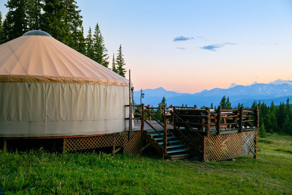 The dinner yurt at Tennessee Pass Cookhouse