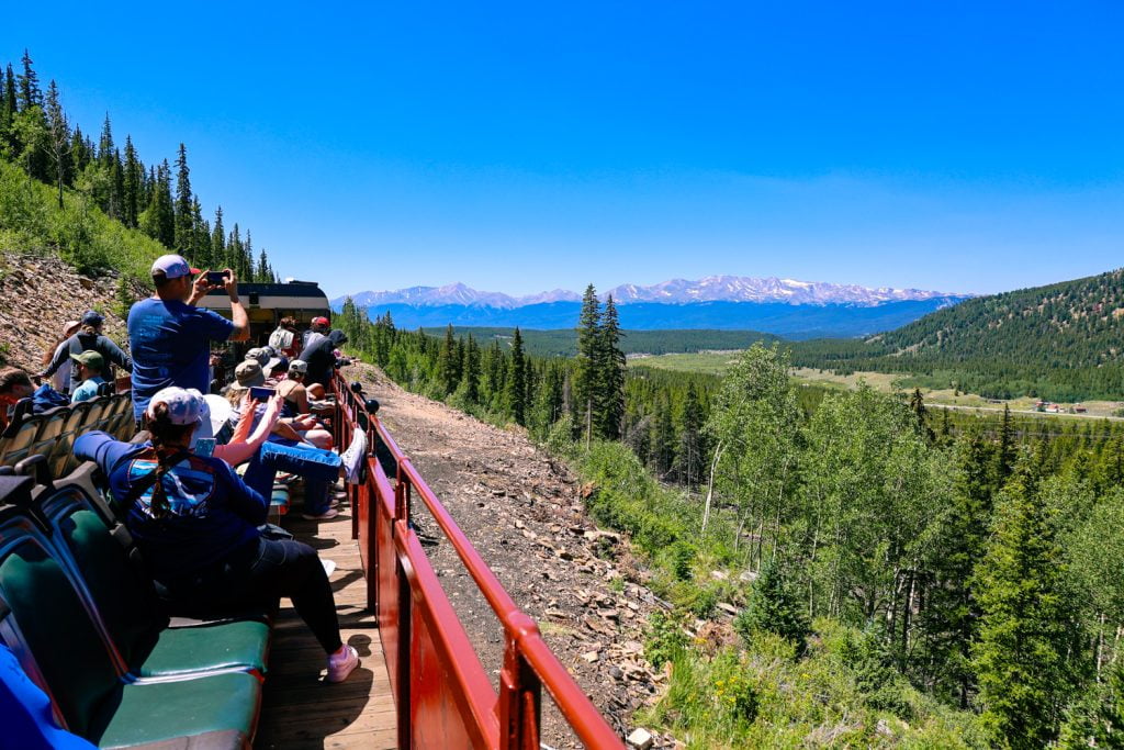 views from the Leadville Express in summer in colroado
