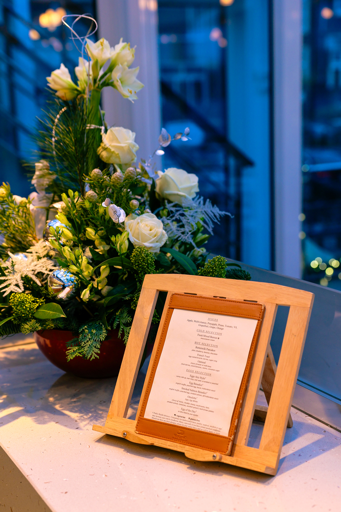 Breakfast menu on a viking river cruise. This was a Christmas river cruise on the Rhine.