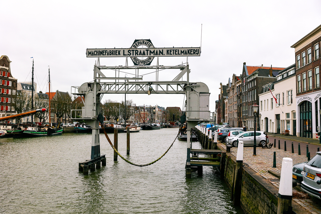 Schroevendok Straatman in Dordrecht in the Netherlands. This structure was used for boat repairs.