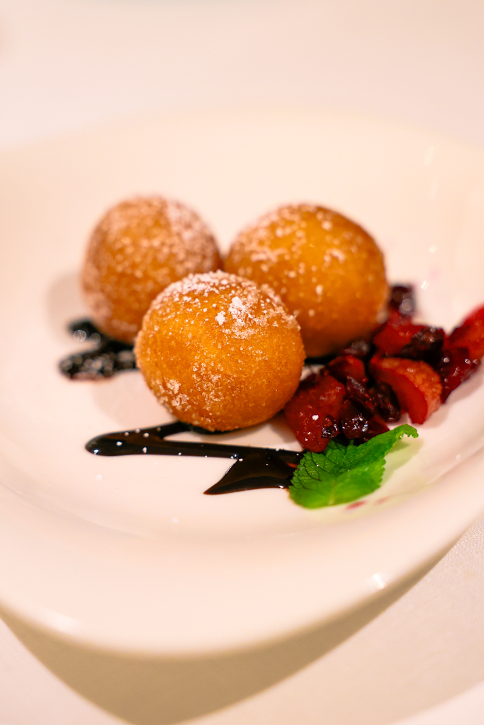 Desert of dutch donuts on a viking river cruise. This was a Christmas river cruise on the Rhine.