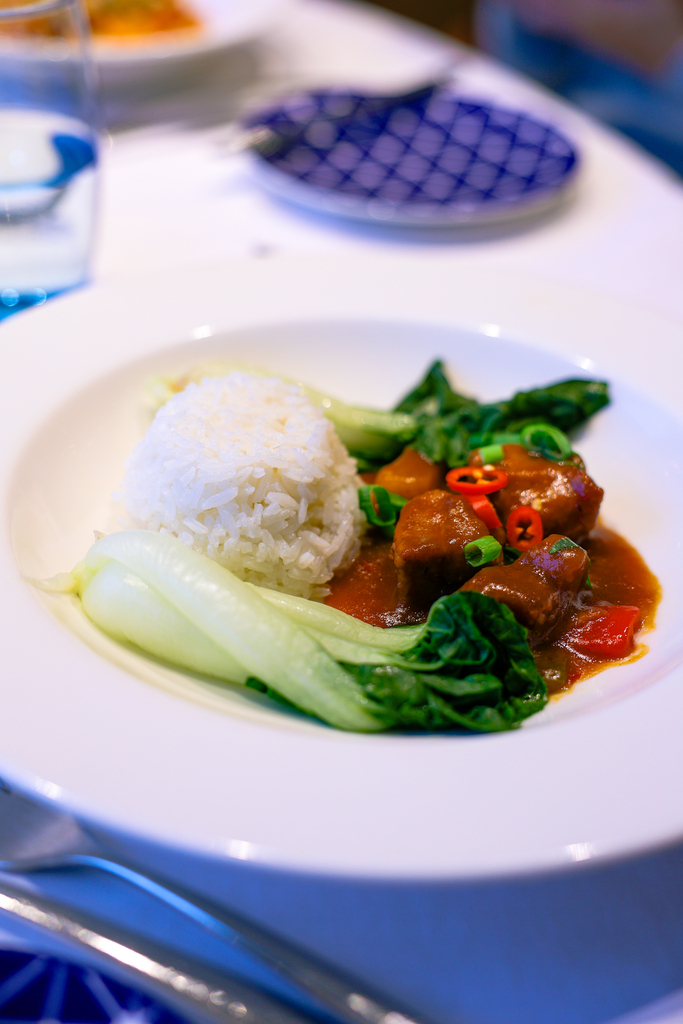 Asian inspired lunch on a viking river cruise. This was a Christmas river cruise on the Rhine.