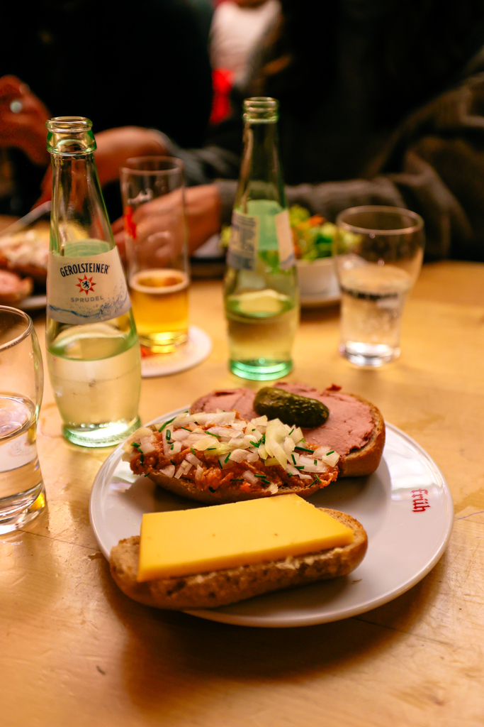 German foods enjoyed on a viking river cruise excursion in Cologne, Germany. This was a Christmas river cruise on the Rhine.