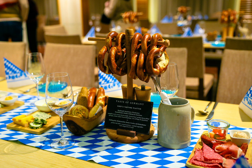 Traditional german dinner on board a viking christmas market river cruise 