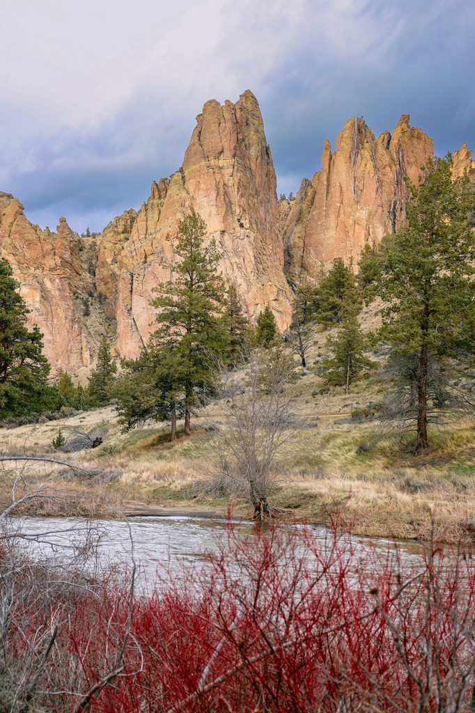 Smith Rock State Park in winter near Bend Oregon