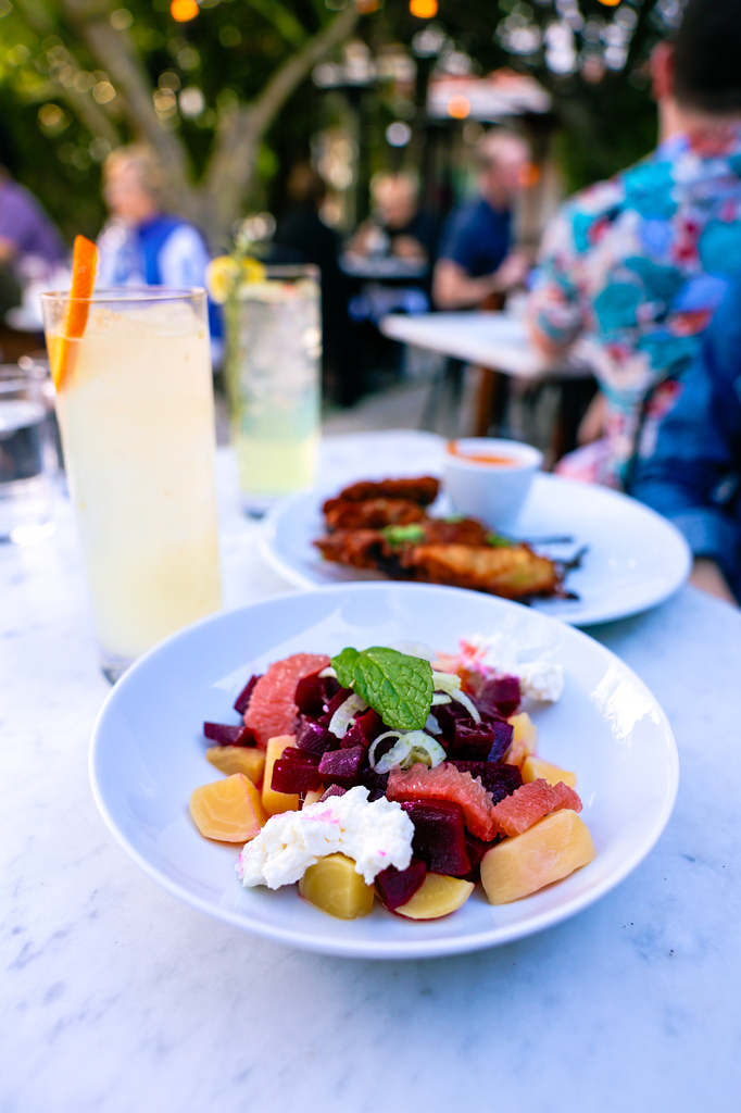 Appetizers and cocktails at Birba in Palm Springs, California