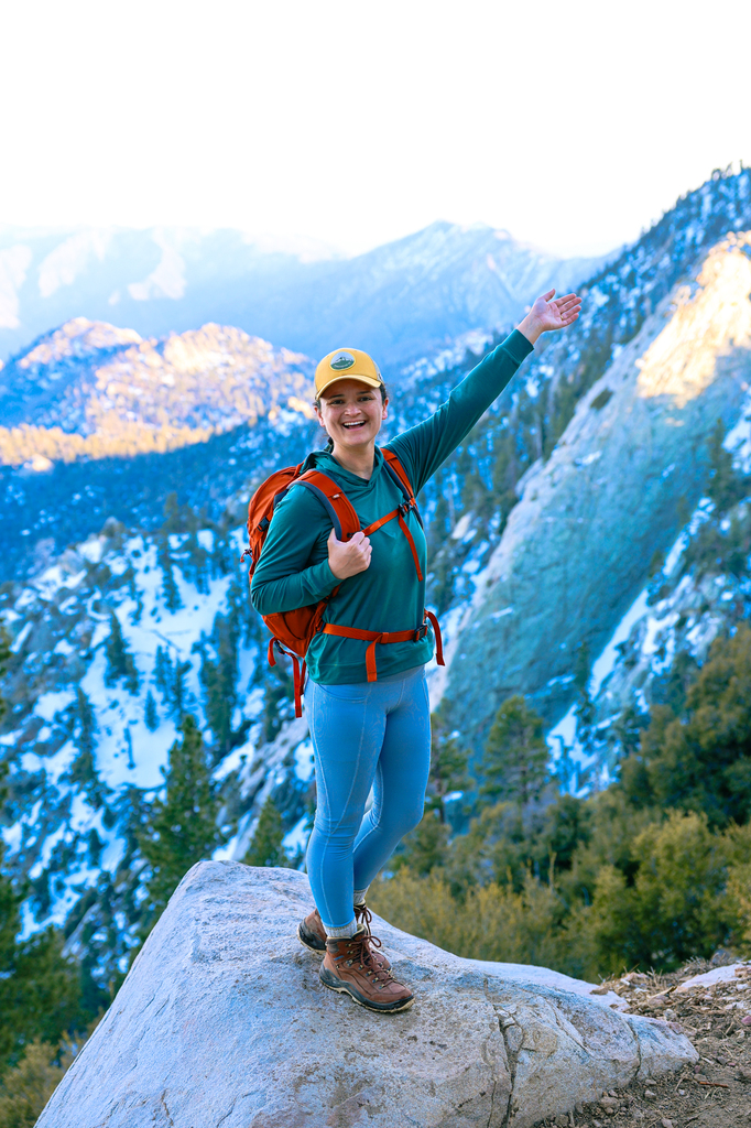 Hiking in Mount San Jacinto State Park at the top the the Palm Springs aerial tramway.