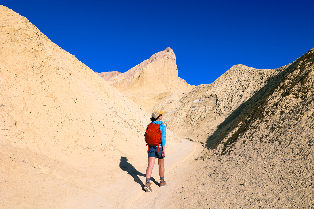 Views along the Golden Canyon, Gower Gulch, and Zabriskie Point hike in Death Valley National Park in California, USA