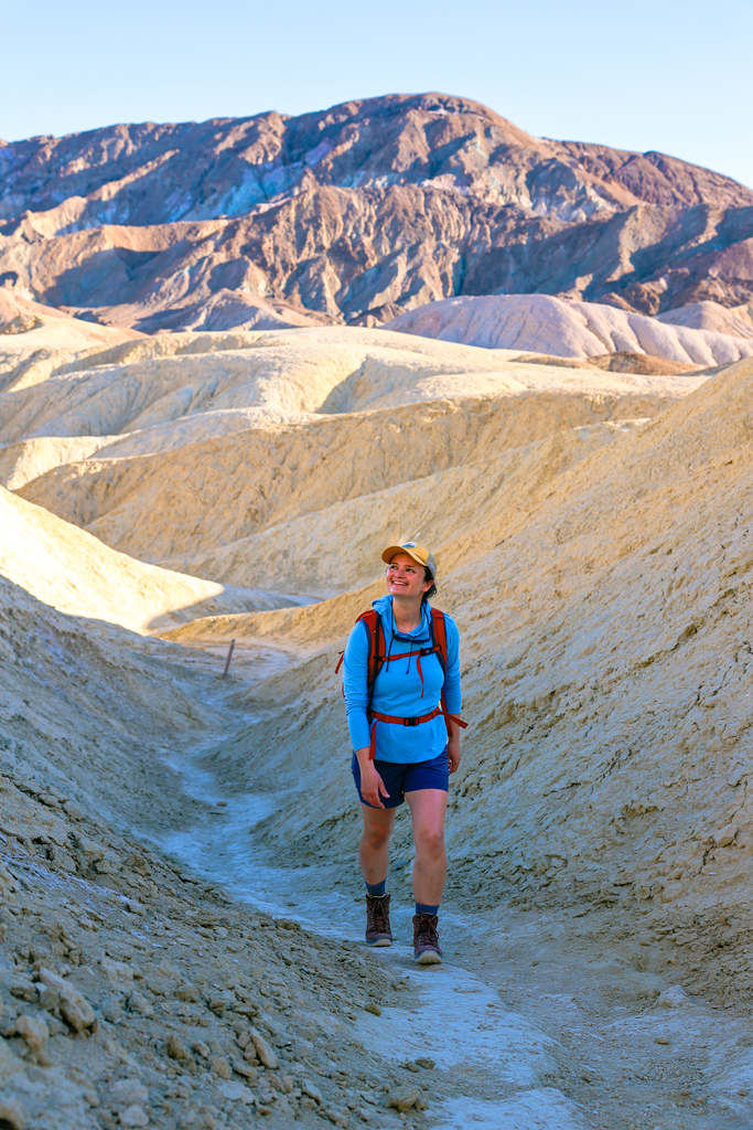 Views along the Golden Canyon, Gower Gulch, and Zabriskie Point hike in Death Valley National Park in California, USA