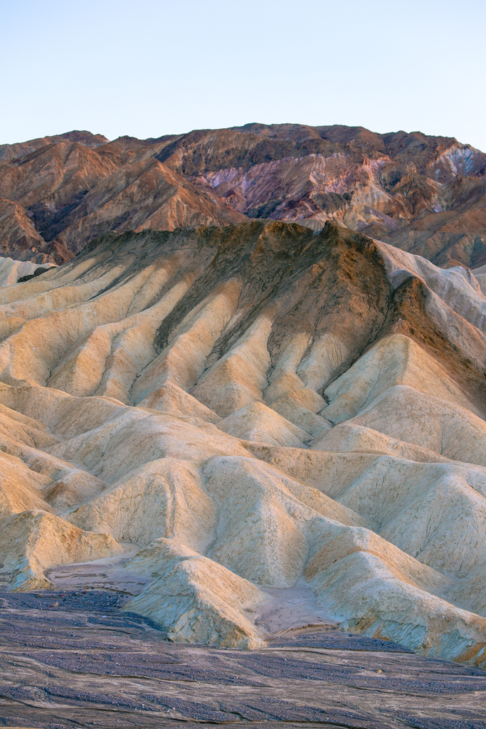 Views along the Golden Canyon, Gower Gulch, and Zabriskie Point hike in Death Valley National Park in California, USA