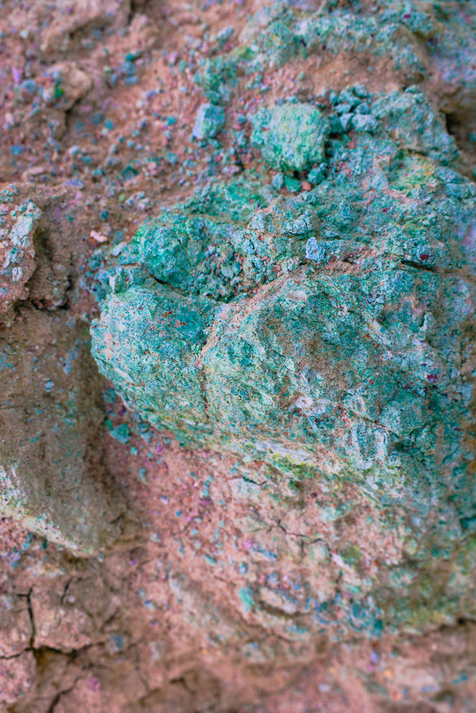Colorful rocks and soil at Artists Palate in Death Valley National Park.