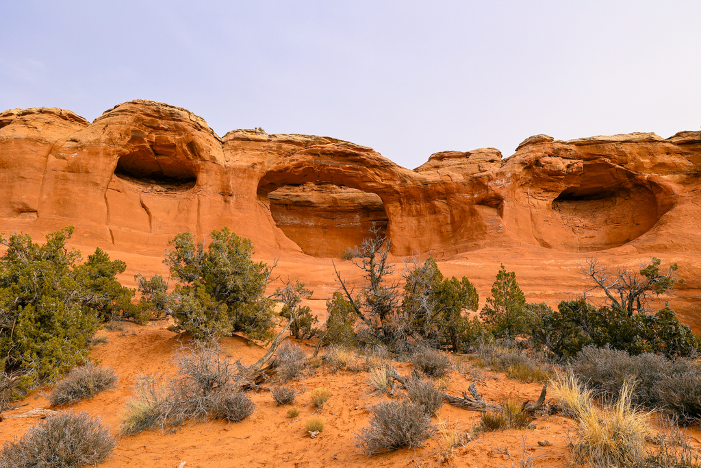 Tapestry arch in Arches National Park. This is three arches in one, but is not considered a triple arch.