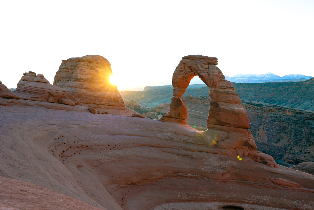 Delicate arch at sun rise