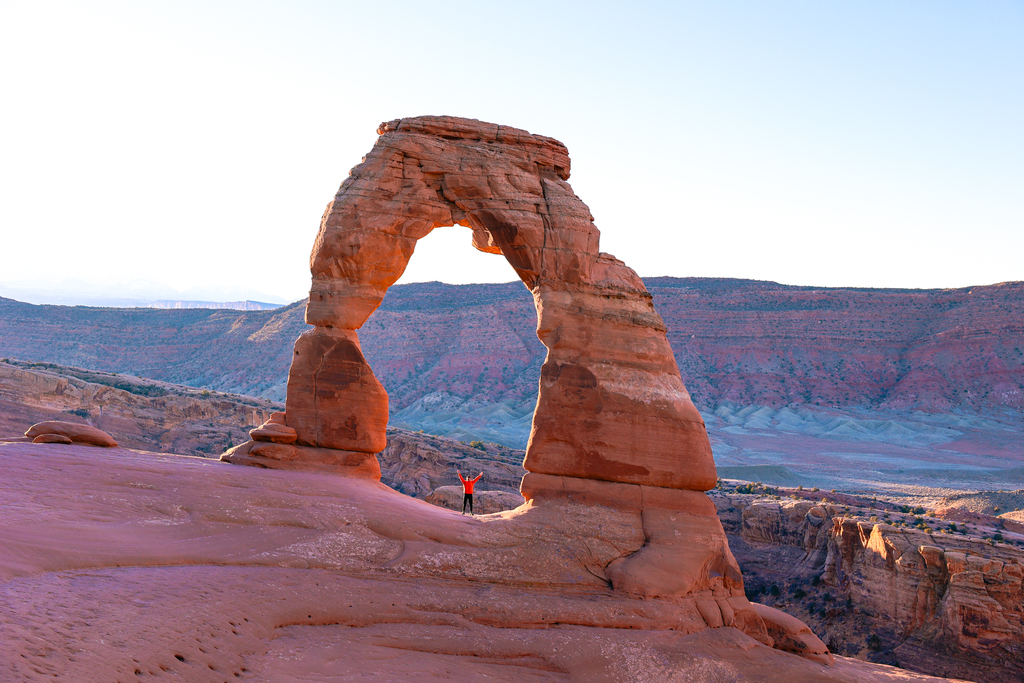 Delicate arch a few minutes after sun rise