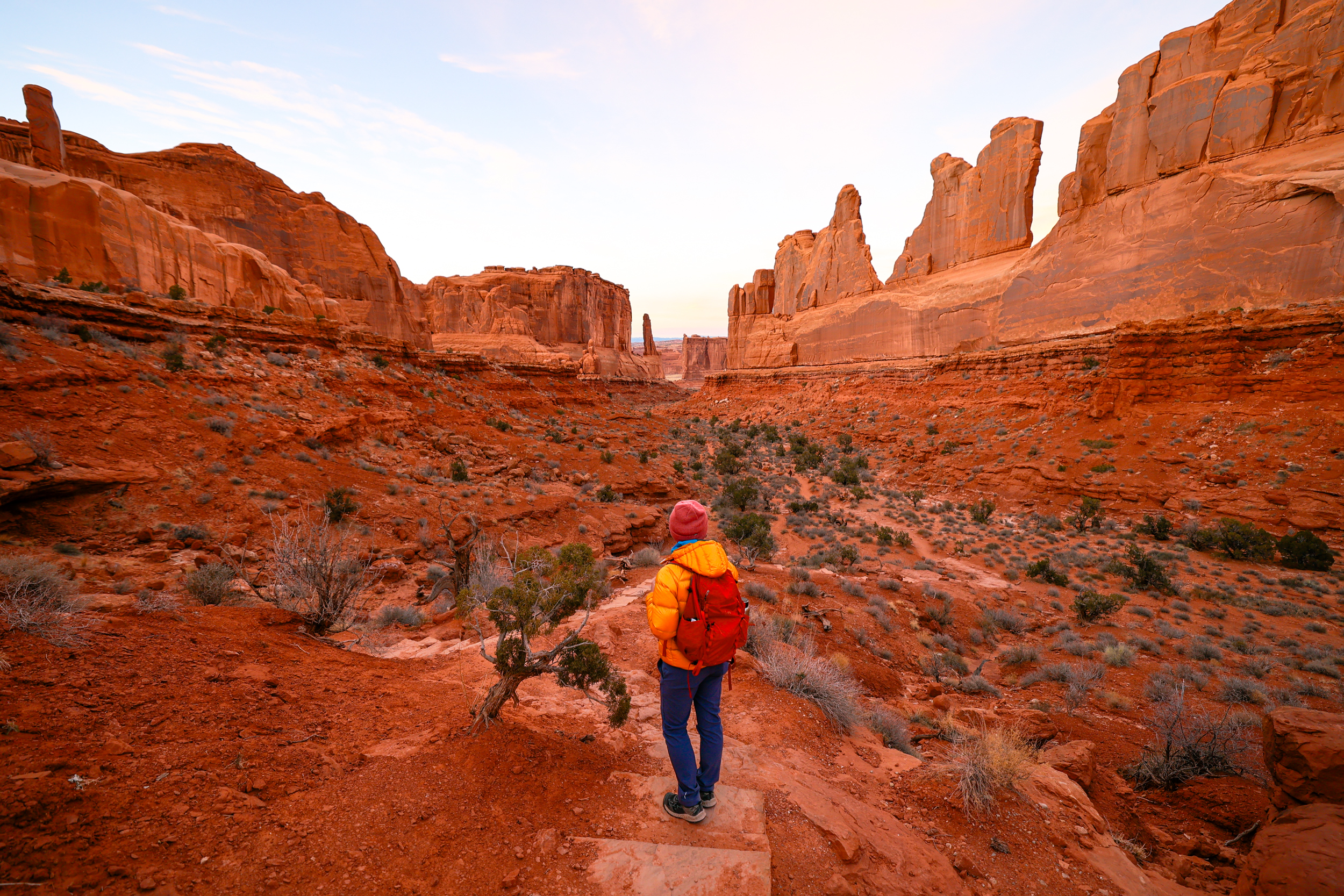 The start of the Park Avenue Trail in Arches