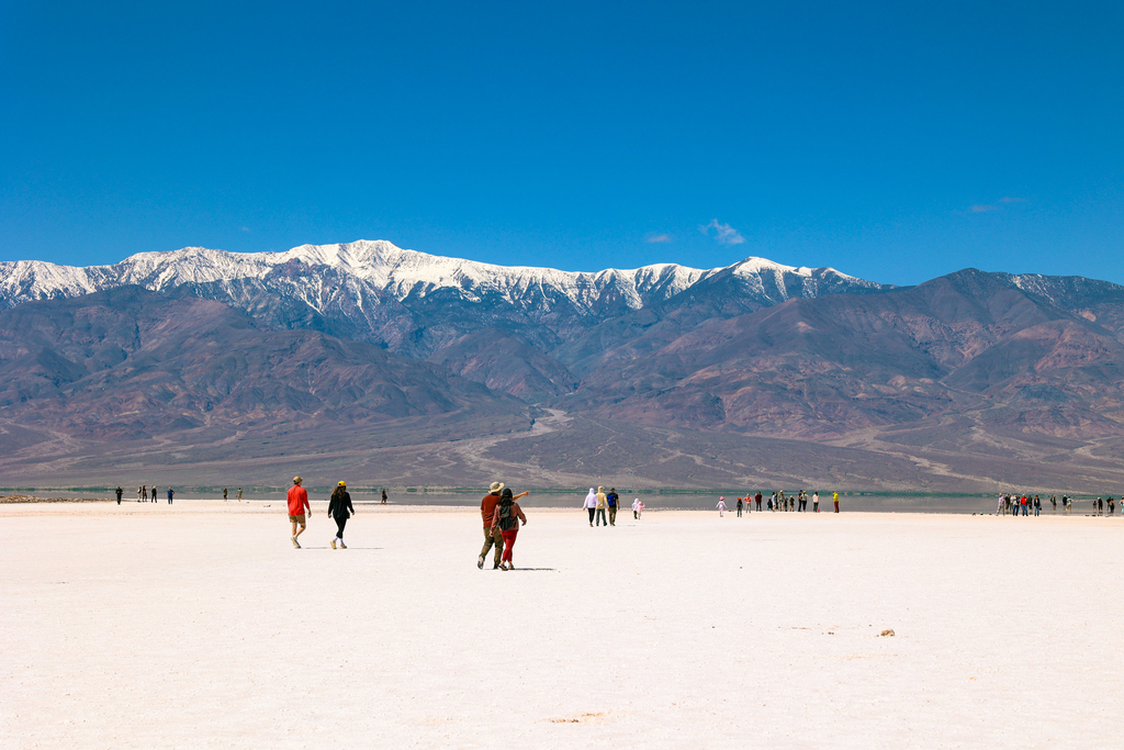 Badwater basin in Death Valley National Park, California USA