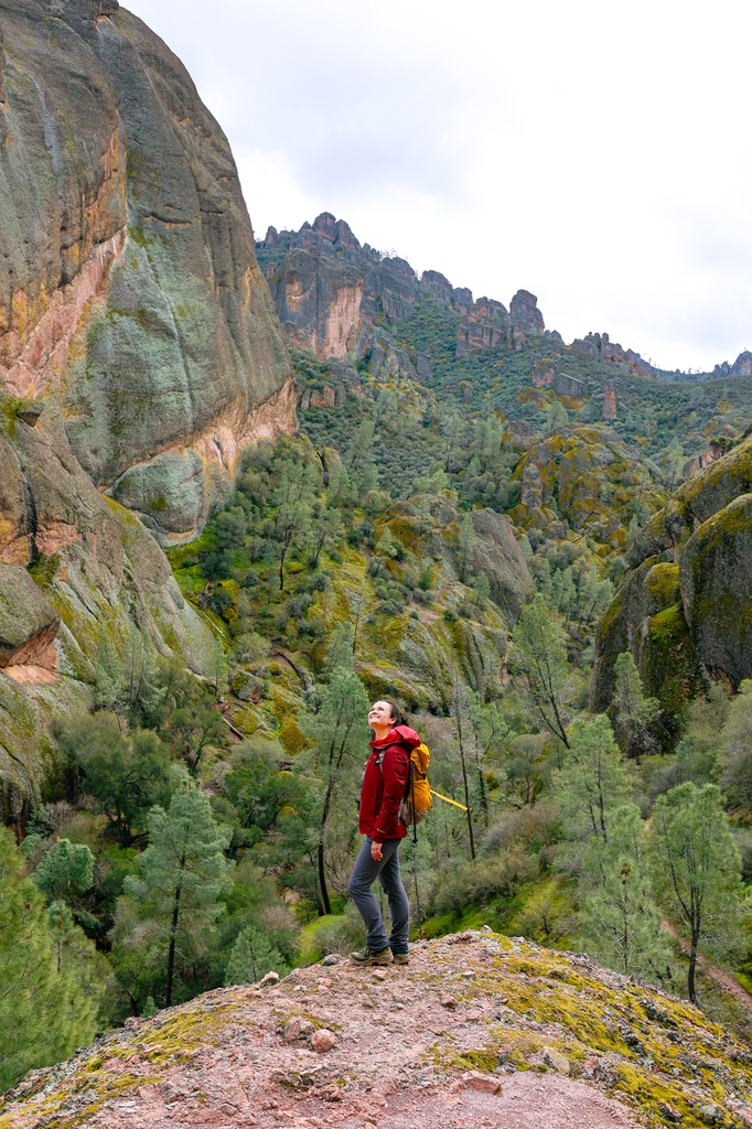 Hiking the Old Pinnacles Trail to Balconies trail in pinnacles and entering the balconies cave in pinnacles national park