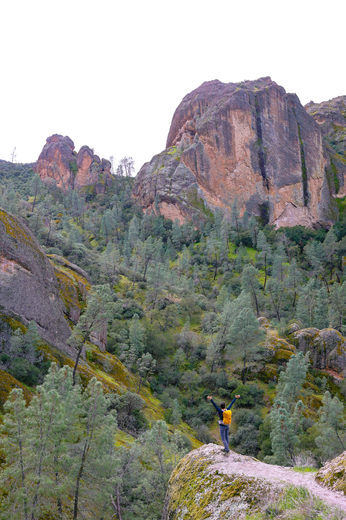 Hiking the Old Pinnacles Trail to Balconies trail in pinnacles and entering the balconies cave in pinnacles national park