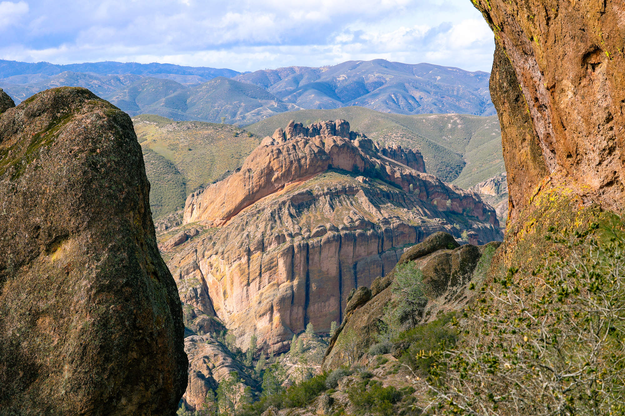 The rocks and geology of Pinnacles National Park as seen from the high Peaks Trail