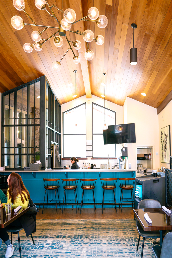 The interior of Anthera restaurant at the Cliffrose in Zion