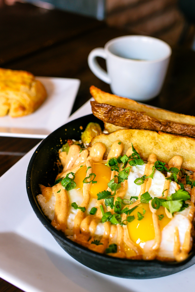 Brunch breakfast hash at Anthera restaurant at the Cliffrose in Zion