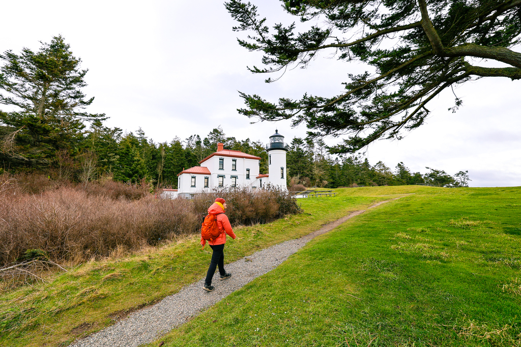 Hiking at Fort Casey Historical State Park on Whidbey Island