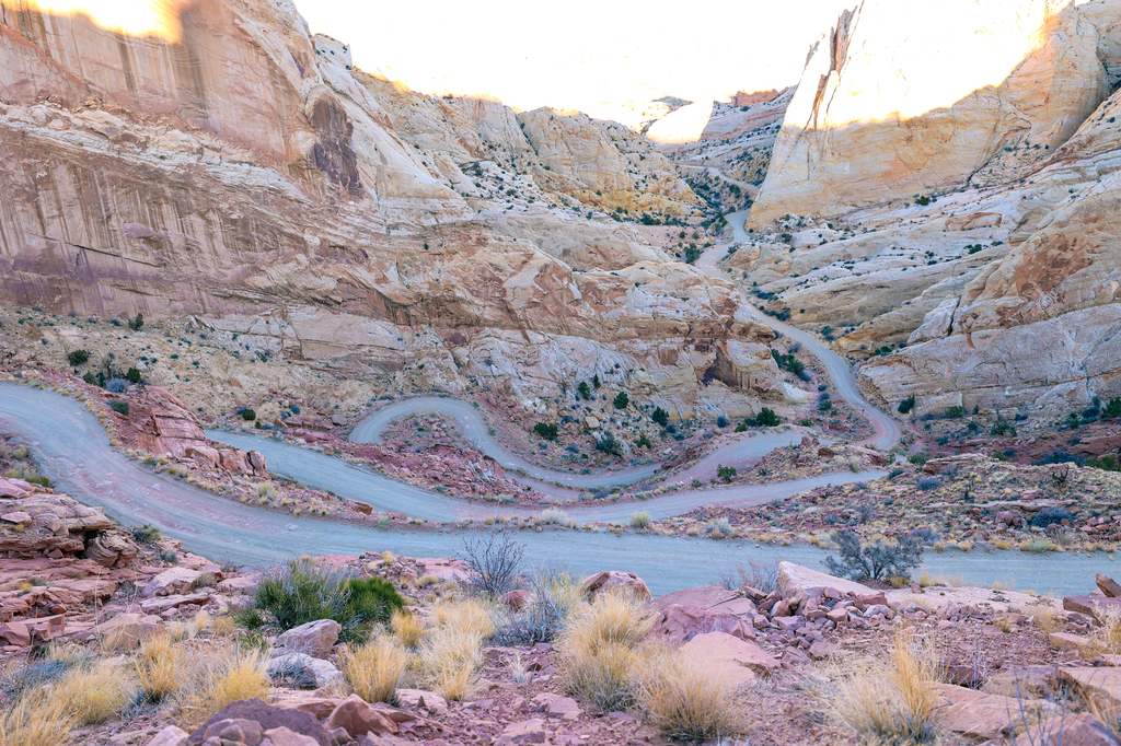 Burr trail switchbacks Capitol reef national park