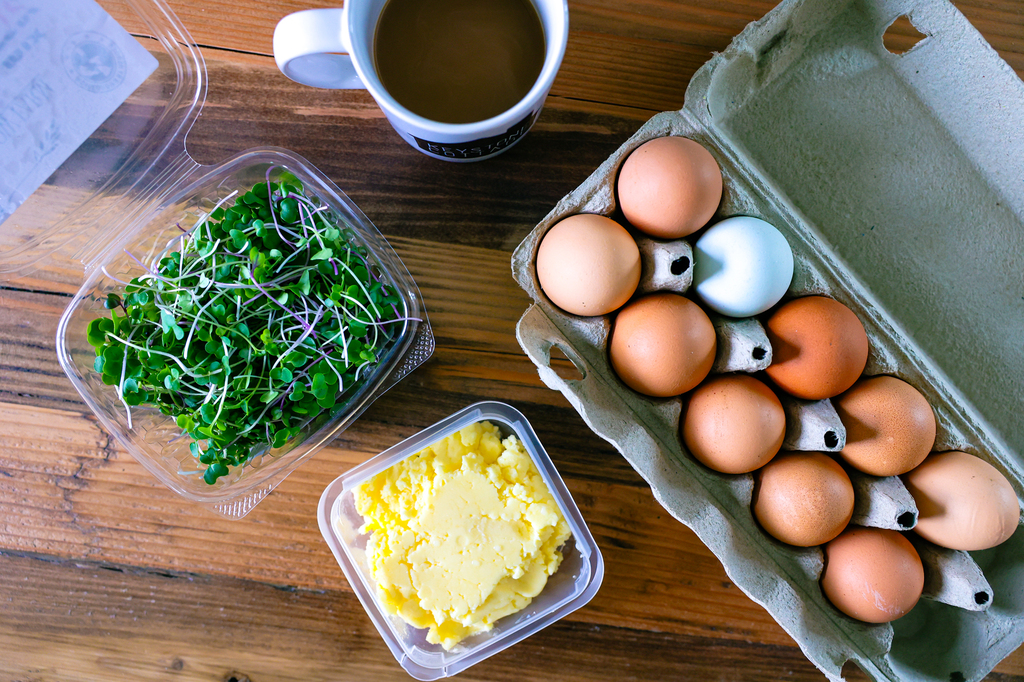 Breakfast items from the Whidbey Island Grown Cooperative