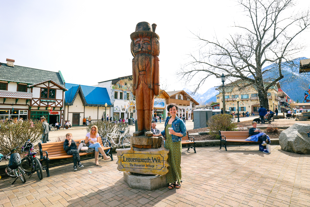 Leavenworth, Washington in spring downtown