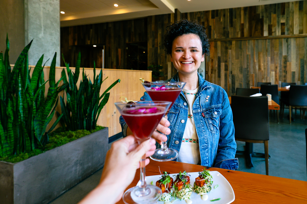  seasonal cherry blossom-themed menu at Grays restaurant in vancouver washington