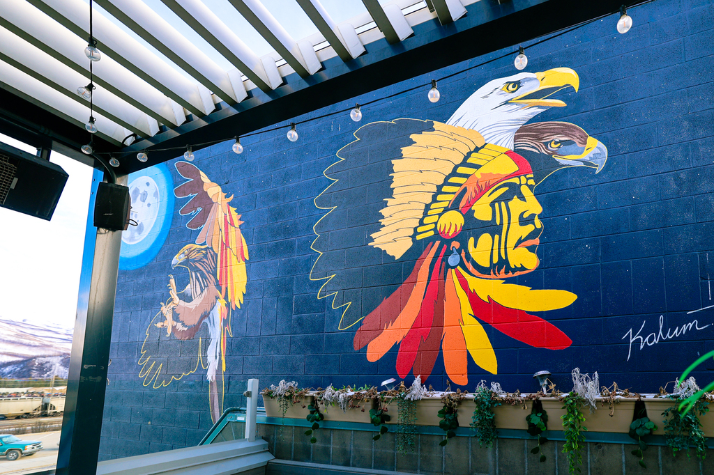 Indigenous artwork in Jasper Canada Alberta