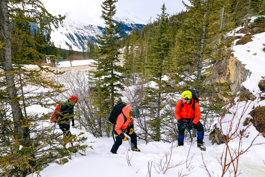 Ice climbing in Jasper National Park