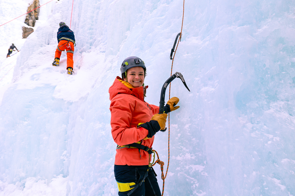 Ice climbing in Jasper National Park