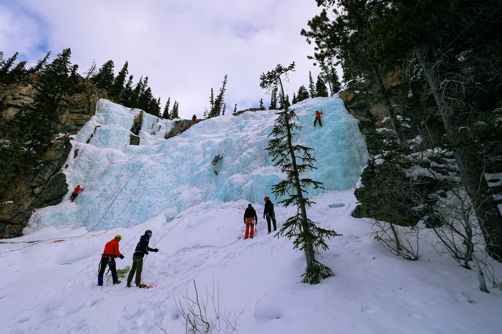 Ice climbing in Jasper National Park