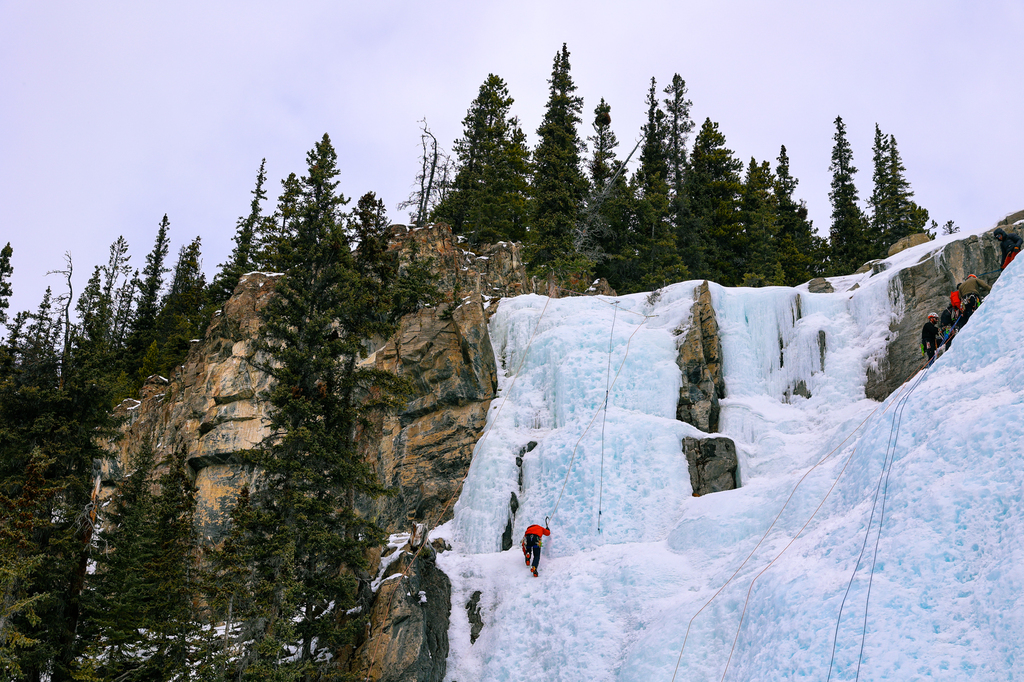 Ice climbing in Jasper National Park
