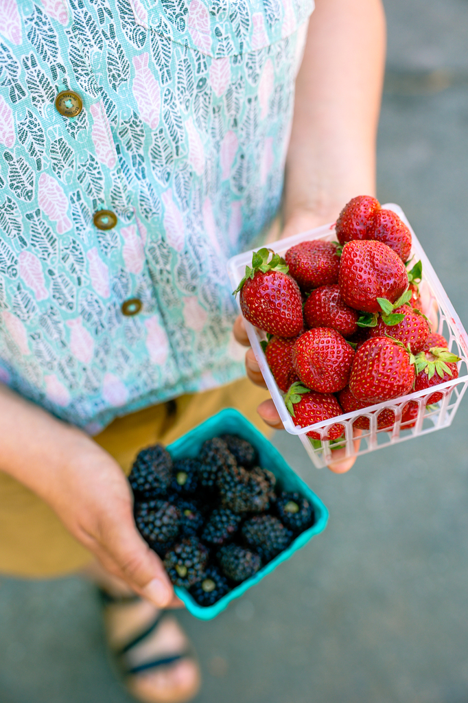 Berries at the Chico certified farmers market in California