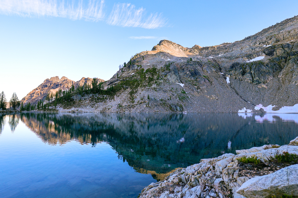 Sunset at Wing Lake in the North Cascades