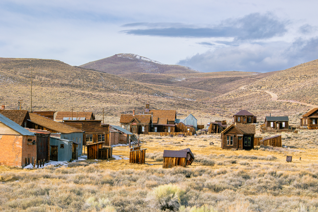 Bodie ghost town California Mono County in winter