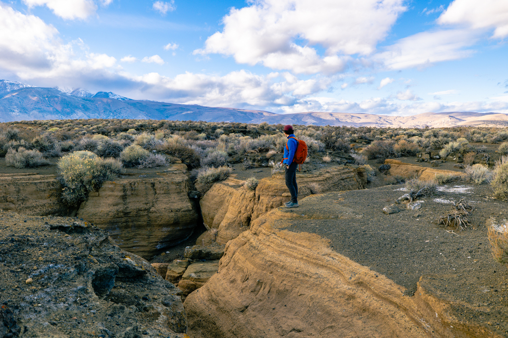 Black point fissures of Mono Lake in California