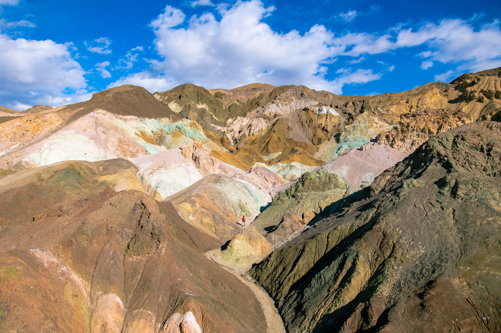 artists palette death valley national park in winter